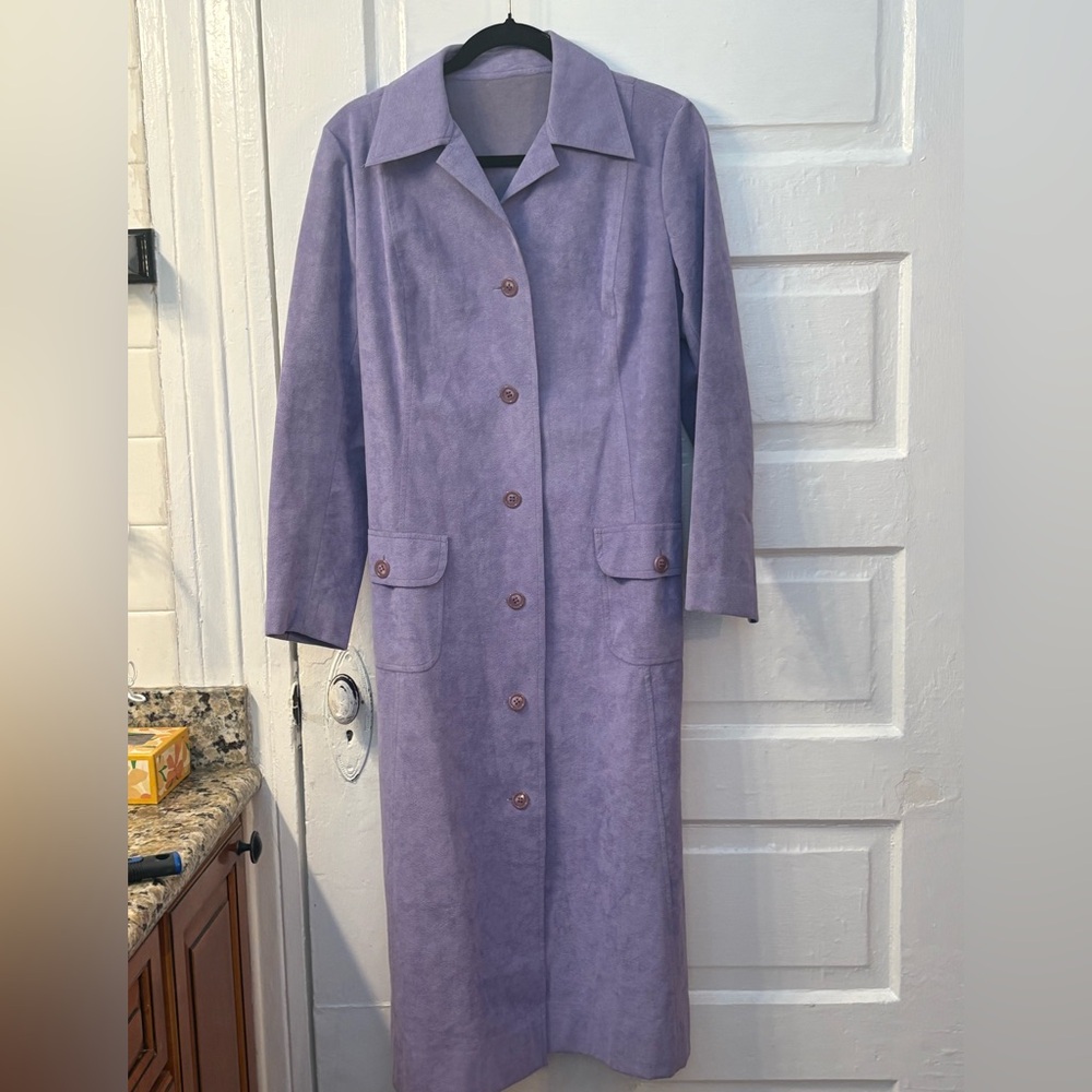 Vintage purple all suede duster in perfect condition